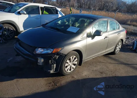 2012 Honda Civic Lx z USA, uszkodzony, nr VIN 19XFB2F5XCE382732